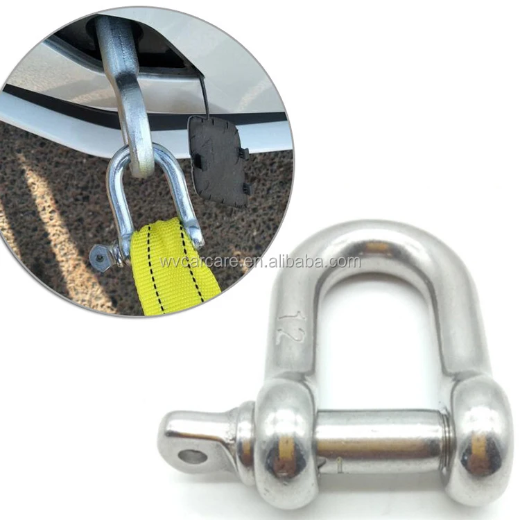 50 Ft Long Heavy Duty Vehicle Tow Strap With Hooks / Nylon Recovery Tow