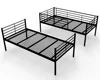 Functional knock down metal detachable bunk bed frame 2 single beds