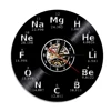 Chemical Element Periodic Table Vinyl Clock Vintage Classroom Decoration Wall Art Timepiece Creative Wall Clock Decor
