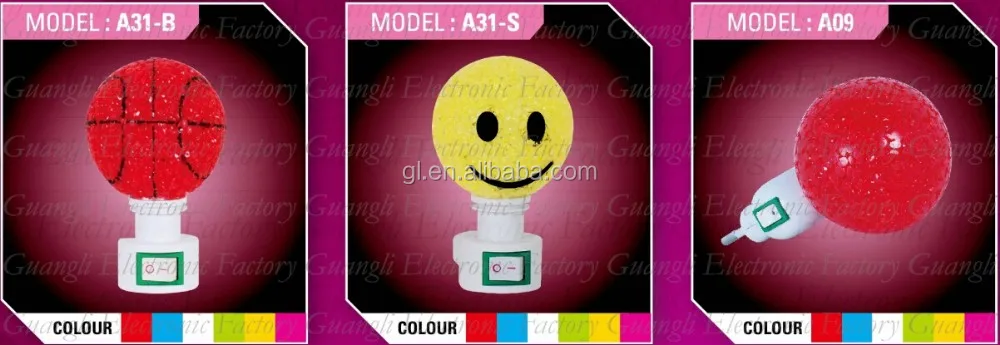 A09 HOT SALE promotional gift Ball EVA mini switch LED nightlight CE ROHS  approved