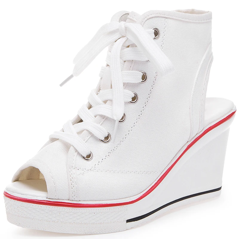 converse open toe wedges