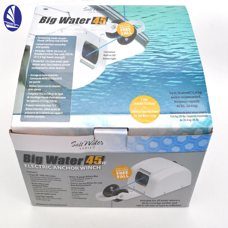 Eau Salée Pour Marine Bateau Ponton 4 options 12 V autodepoly Anchor winch 45 Lb environ 20.41 kg