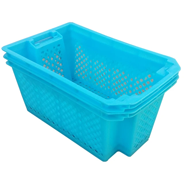 Heavy Duty Large Vented Food Grade Plastic Crates Fruit Bins For Sale