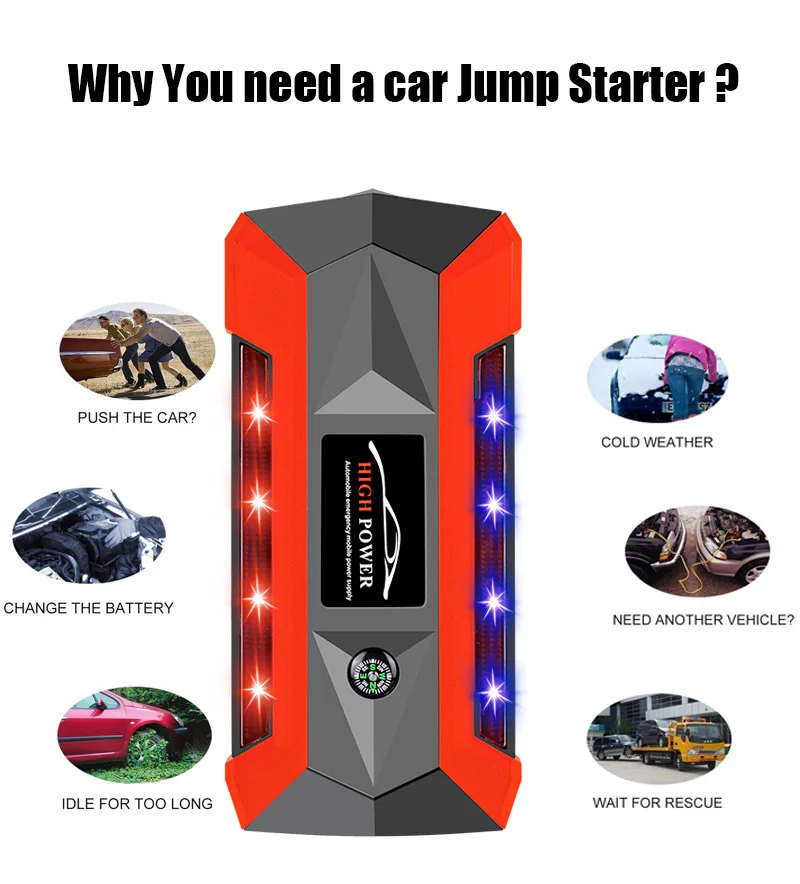 12v Emergency Car Battery Charging Units Booster Multifunction Car