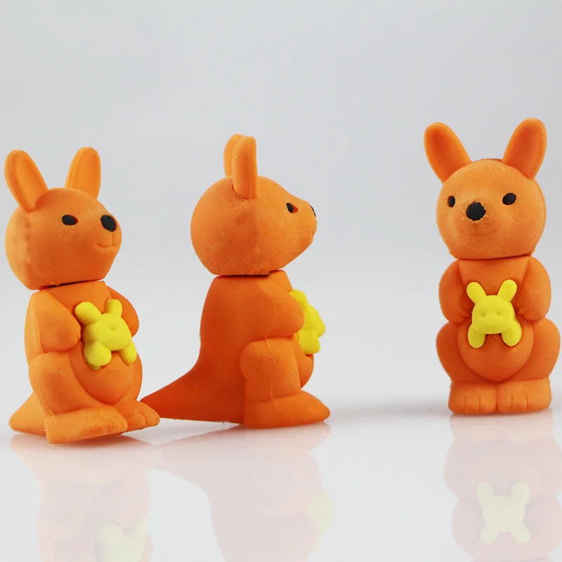 Toys Stationery Cute Promotional 3d Animal Kangaroo Shaped Detachable