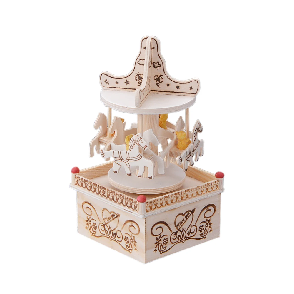 Amazon Hot Sale Wooden Music Box Birthday Souvenir Colorful Gift Wooden
