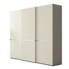 Cheap closet white/black color mdf sliding door wardrobe closets with soft closing mechanism