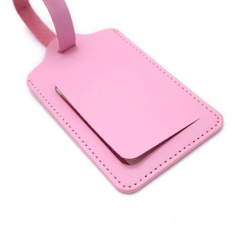 Custom Travel Baggage Tag Holder Pu Leather Handbag Luggage Tag Buy