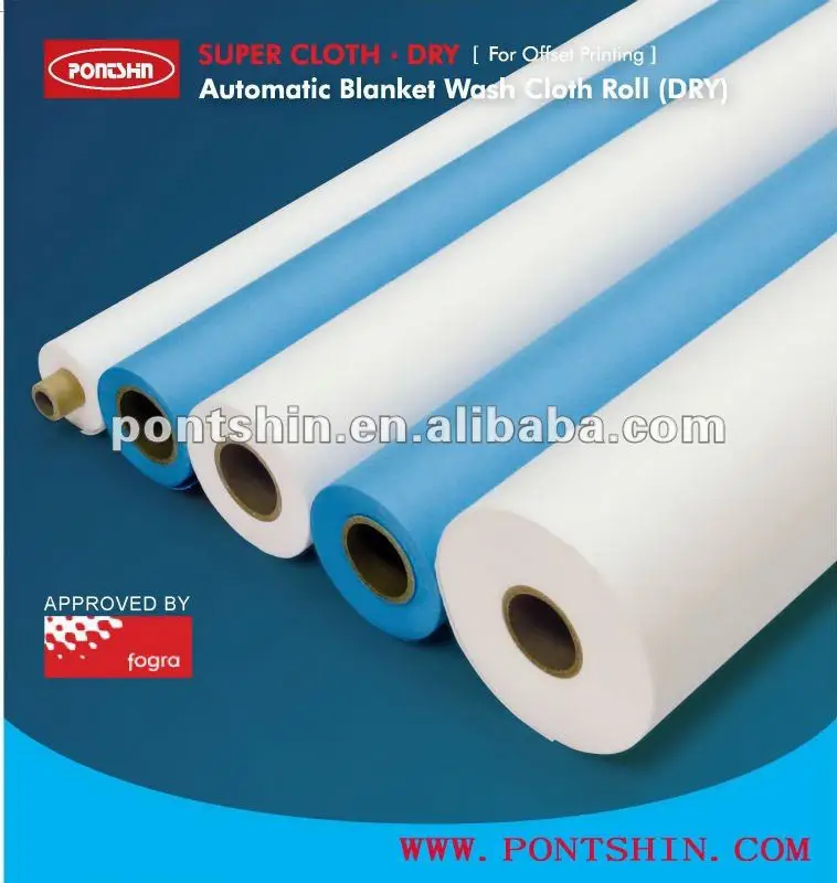 Fogra Approved Exhibition Shows Commercial Press Wet & Dry Automatic Blanket Wash Cloth Roll