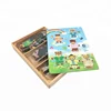 change cloth little bear boardbox intelligent block changing cloth shape wooden toys magnet for children