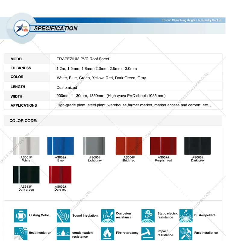 upvc roof factory/heat resistant roofing sheets/plastic roofing tile