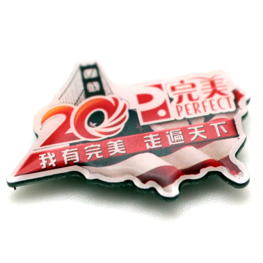 Cheap Promotional gift Custom 3d metal Flat Fridge Magnets