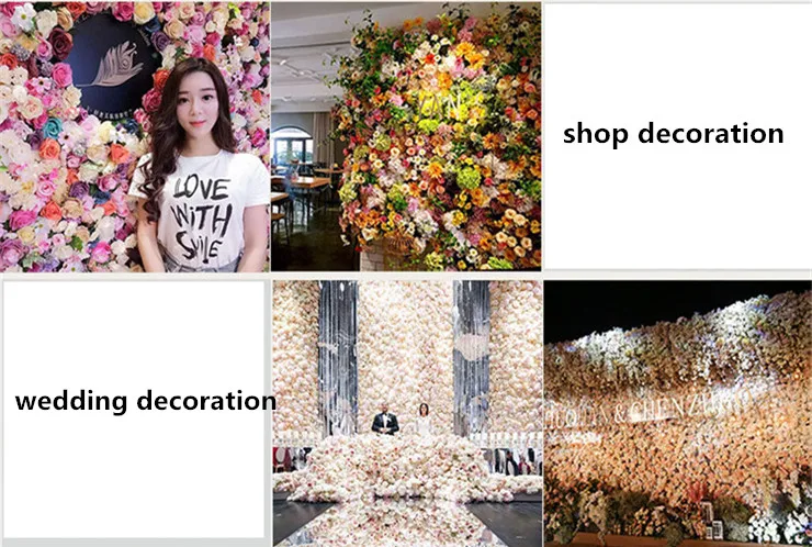 Factory wholesale peony silk flower wall for wedding