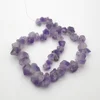 Natural purple jade original stone, punched irregular shape tower chain in the middle