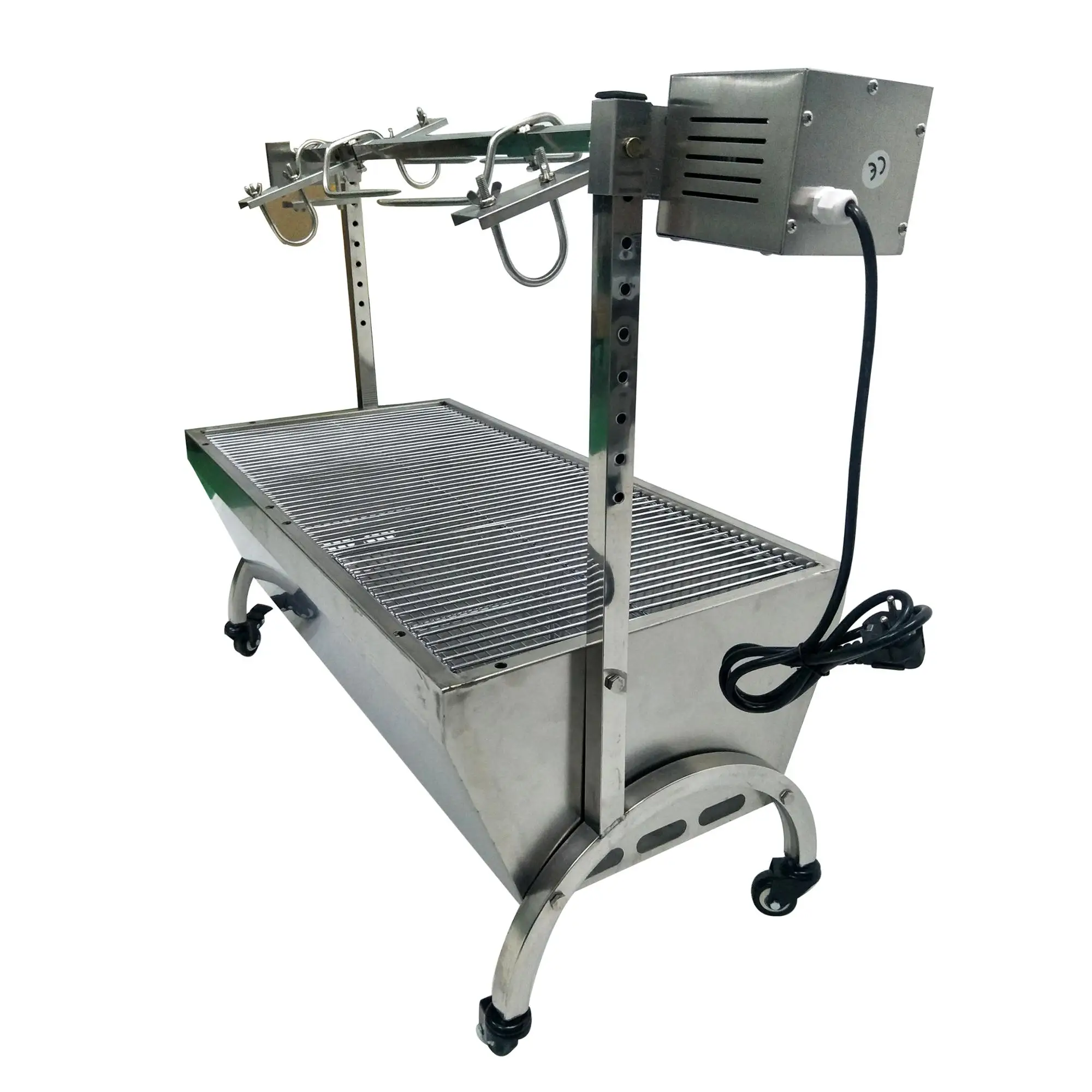 Outdoor Heavy Duty Stainless Steel Spit Roaster Rotisserie Charcoal Bbq Grill With 60kg Motor