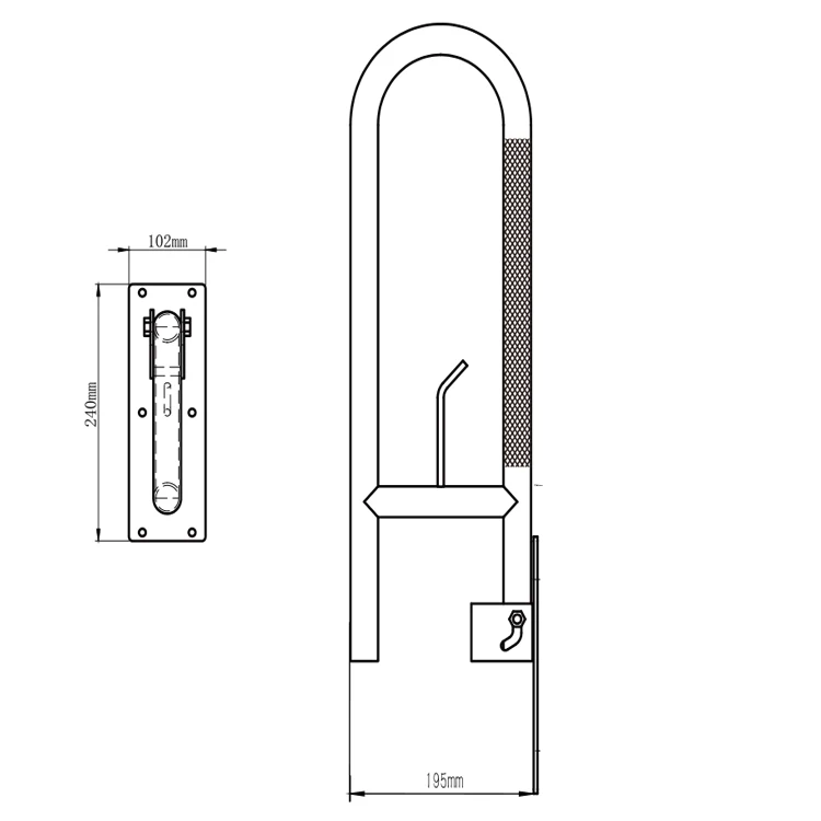 Wholesale folding bathroom grab bar handicap and disabled toilet handrail grab bar 