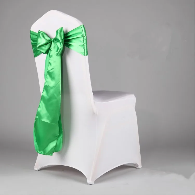 Wedding Decoration Gold Ruffle Satin Chair Sash For Banquet Chair
