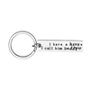 Father's Day Gift For Daddy engraved love you dad keychain Fish Hook Keyring