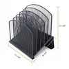 Durable Steel Construction Wire mesh desktop organizer file magazine holder Vertical Section Incline letter mail file Sorter