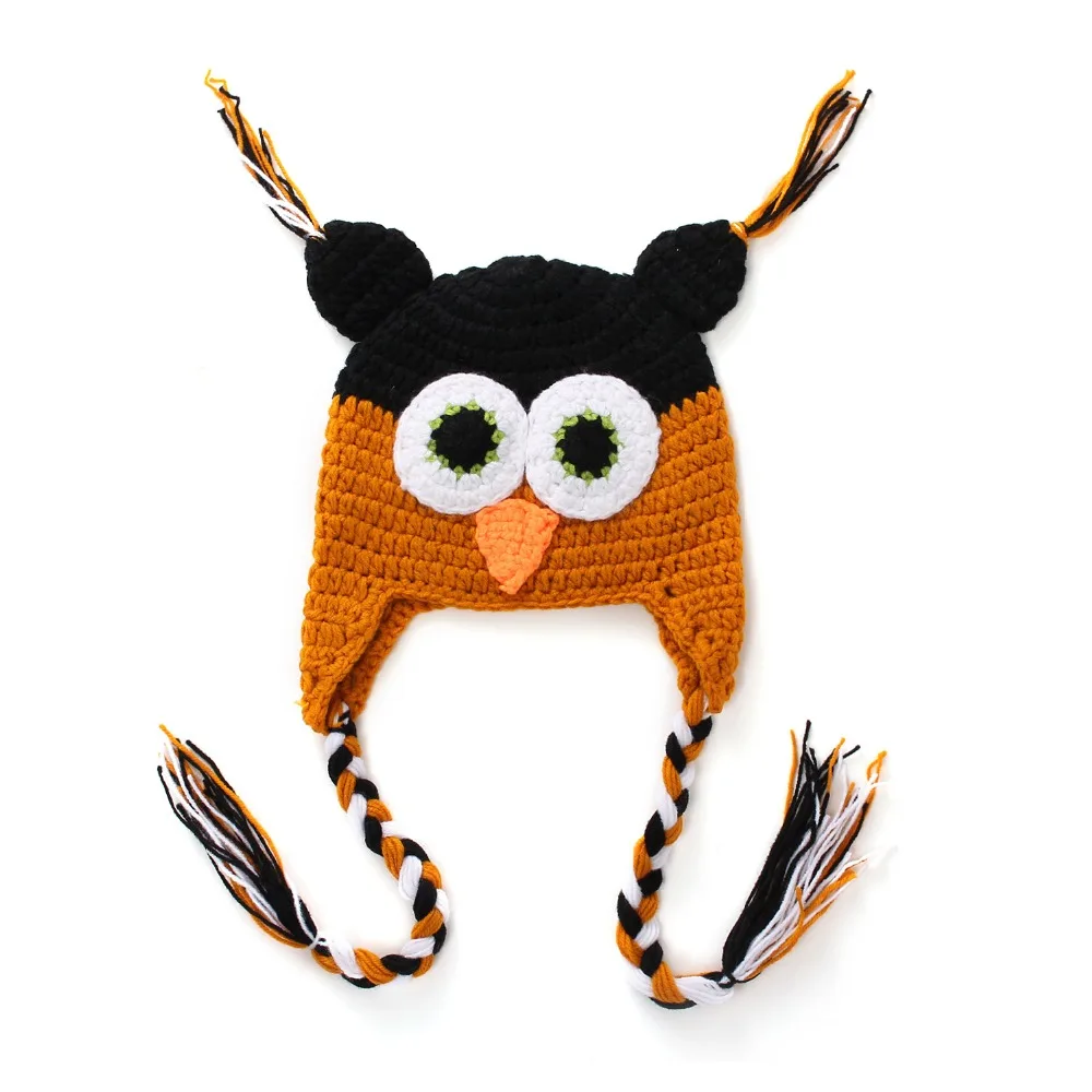 Achetez en Gros tricoté hibou beanie motif en Ligne à des