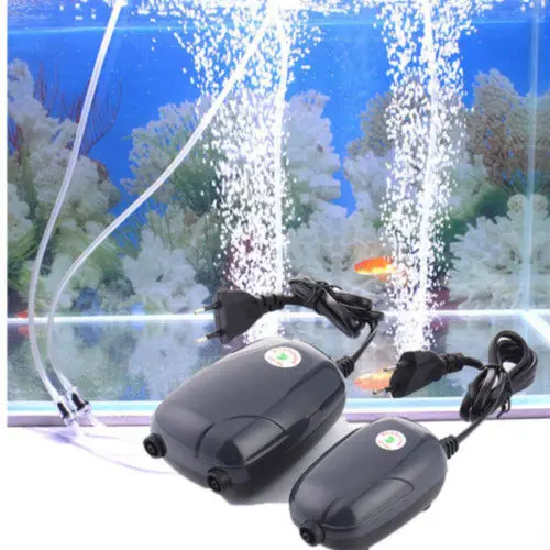 High Energy Efficient Aquarium Oxygen Fish Air Pump Tank Super Silent 3W//5W New