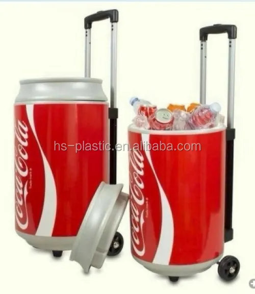 Hs Plastic Beer Can Cooler Box Insulated With Wheels Keep Wine And