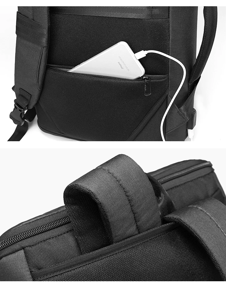 Water-resistant fashion anti thief stylish design men smart leisure USB charging laptop computer back pack bag backpack bagpack