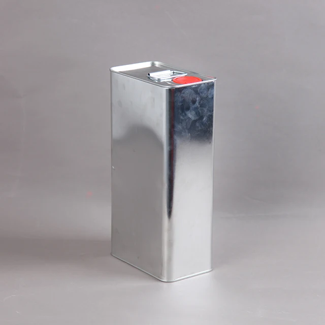 3.78 Liter Square Plain Silver 1 Gallon Metal Can With Plastic Screw