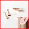 double sized bubblue with diamond fashion ladies rose gold earring