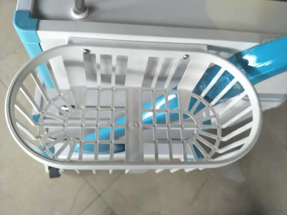 ABS Material Medical Hospital Patients Instrument Cart Treatment Trolley with 1 drawer 3 shelves