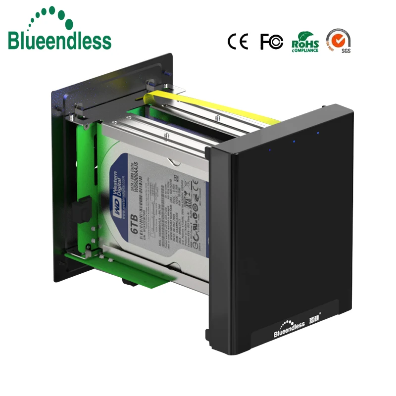 Blueendless Dual Nas X8 Dual Disk Gibabit 16tb 3.5 Inch Hdd Docking Station Nas Gbe Net Network