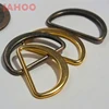 Manufacture Wholesale High Quality Flat Silver Alloy Metal Ring Accessories D Ring for Garment / Handbags