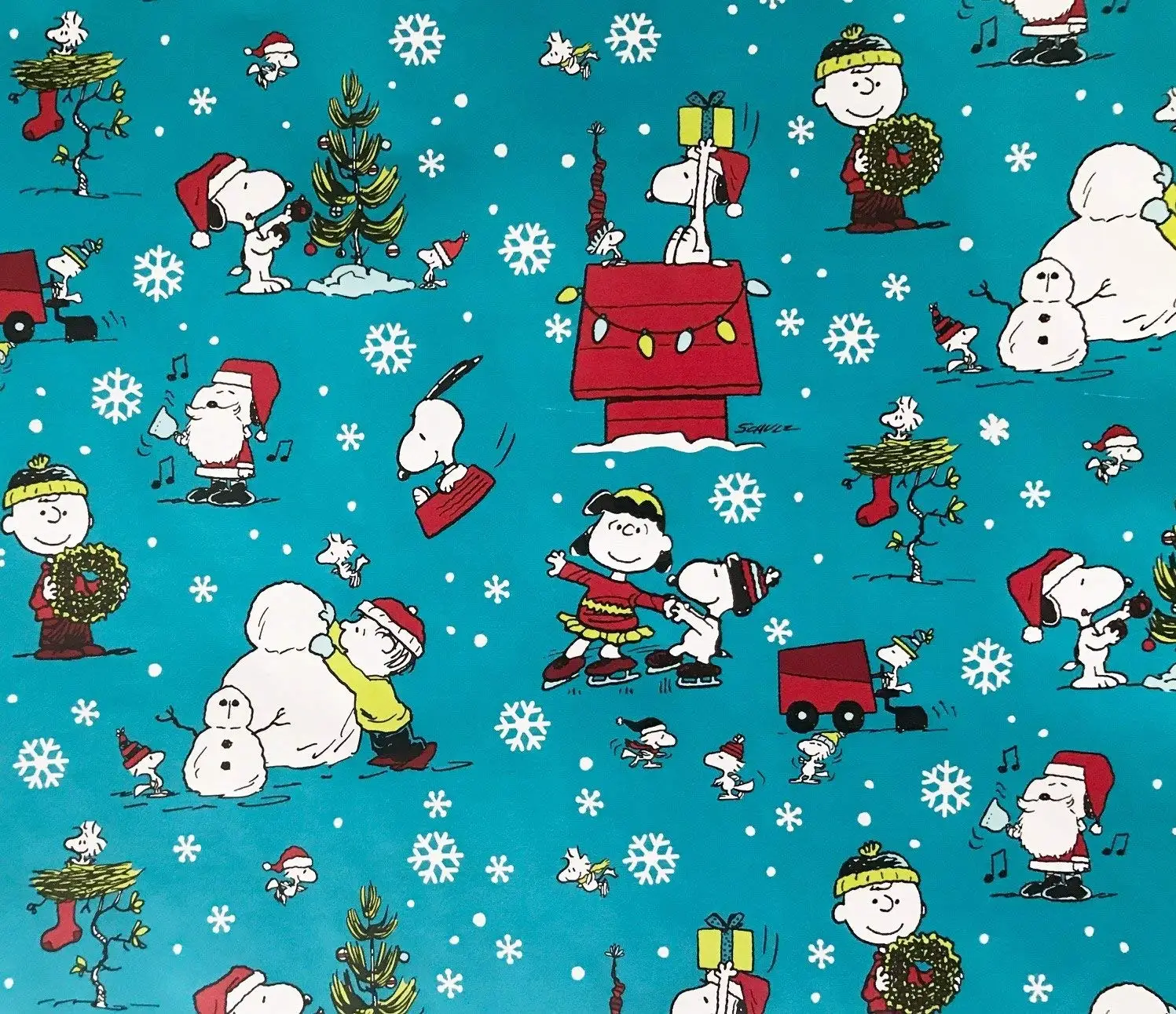 Peanuts Christmas Wrapping Paper 