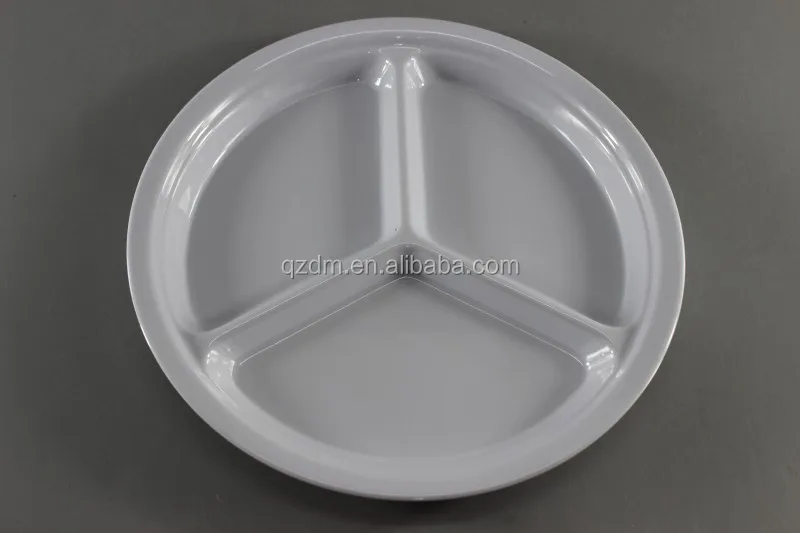 10inch Melamine Three Divide Dish Food 3 Section plate