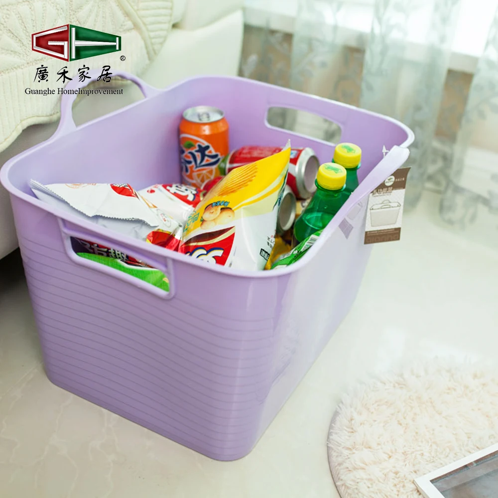 Buy Wholesale China Wholesale Large Round 32l,48l Woven Plastic Laundry  Storage Basket & Plastic Storage Basket,laundry Basket at USD 5