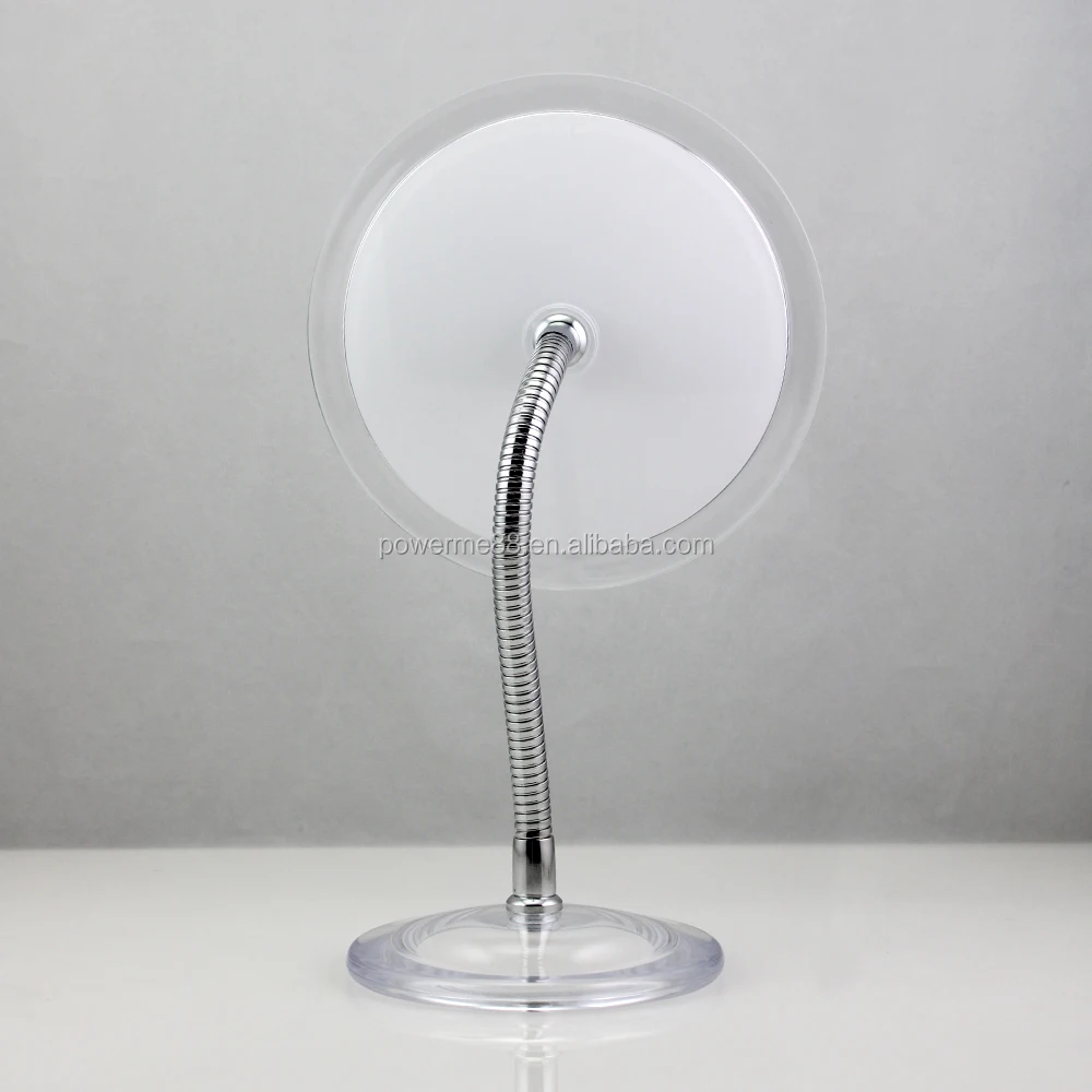 Flexible Chrome Gooseneck Tabletop Vanity Mirror Magnifying Makeup