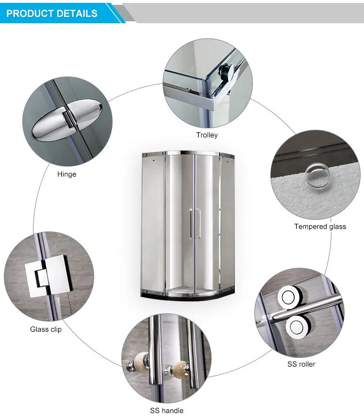 Indoor Portable 8mm Tempered Glass Bathroom Shower Price In Pakistan