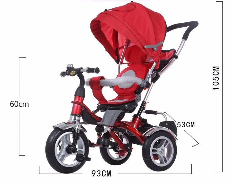 2022 Hot Selling Cheap Baby Tricycle Children Ride On Toy 4 In 1 Tricycle Smart Kids Trike With