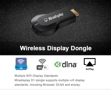 Miradisplay WiFi Display Dongle Miracast DLNA Airplay Mirror Wireless HDMI 1080P TV Stick For Android IOS Win7 PC