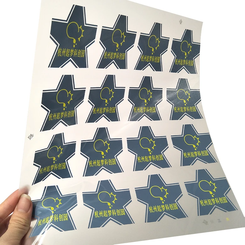 2021 digital printing iron on sticker custom heat transfer logo for clothing