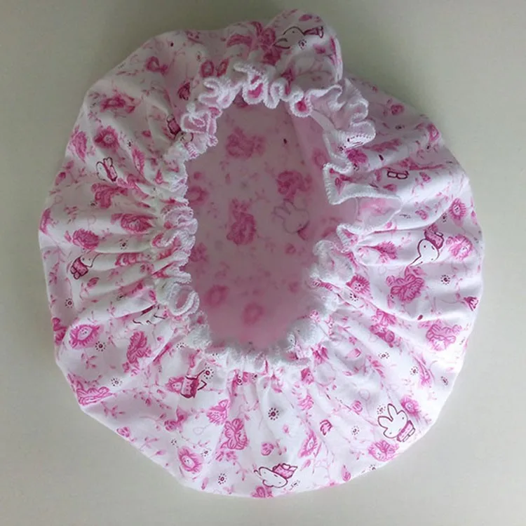 Customized Design Pure Cotton Shower Caps For Children Woman Cute