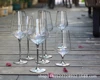 SH-Handmade Short Colored ball Thick Stem Wide Mouth phosphorescent Wine Glass pink colored wine glass colored glassware