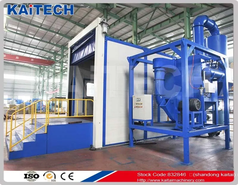 Industry sand blasting booth for large complex workpieces