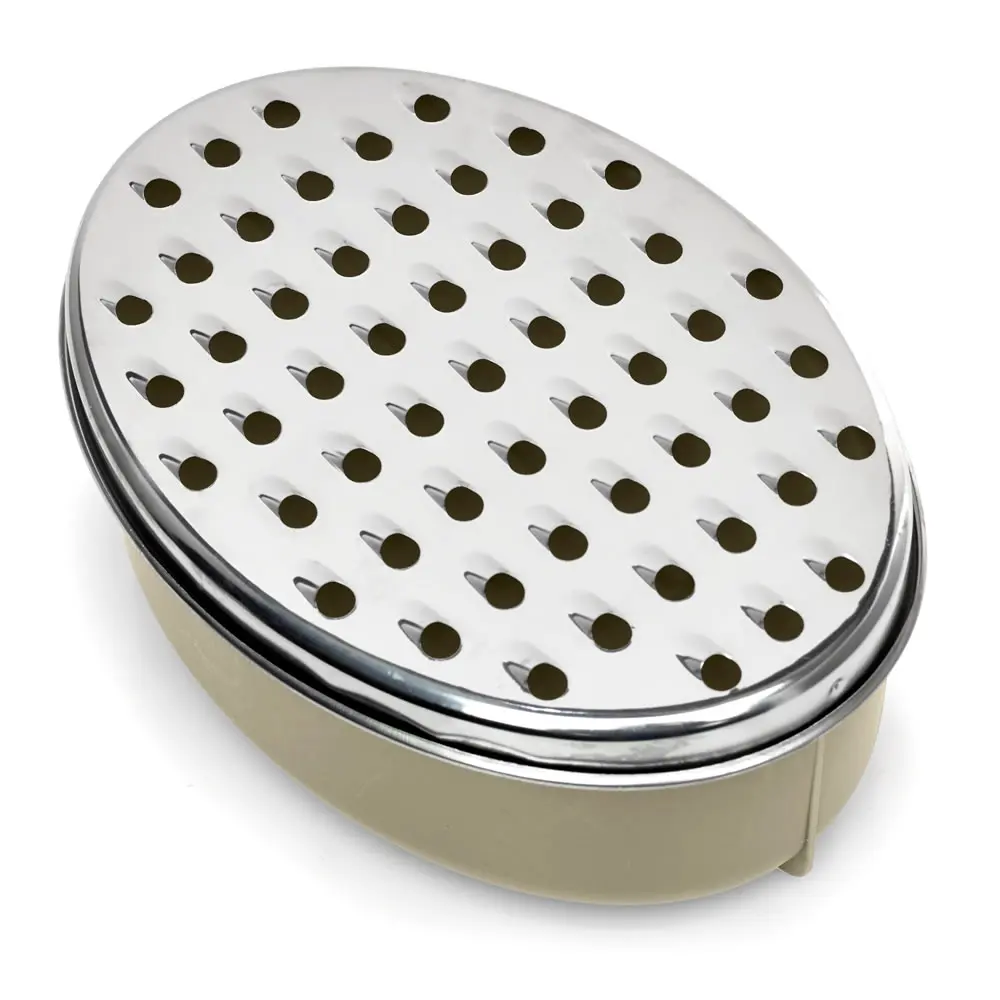 Oval Shape Stainless Steel Cheese Box Grater With Container And