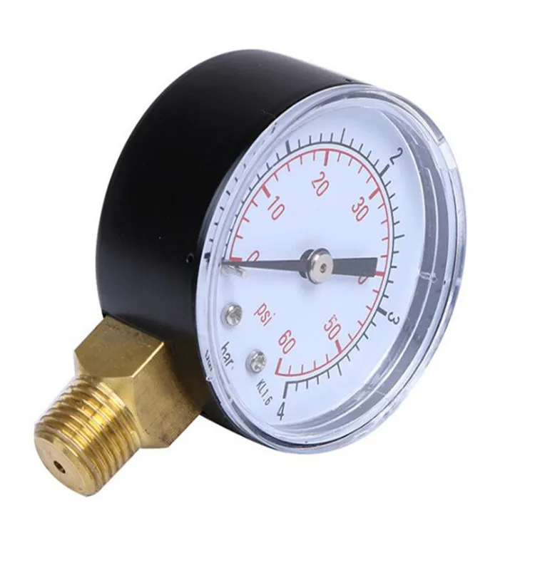 2" (50mm) Black Iron Pressure Meter/manometer For Sale Range 04bar