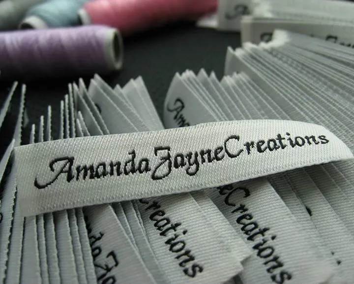 100 Cotton Clothing Label Tags Customized End Fold Woven Label Buy