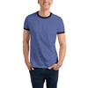 OEM service hot sale blank contrast color binding at neck and sleeves men t-shirt