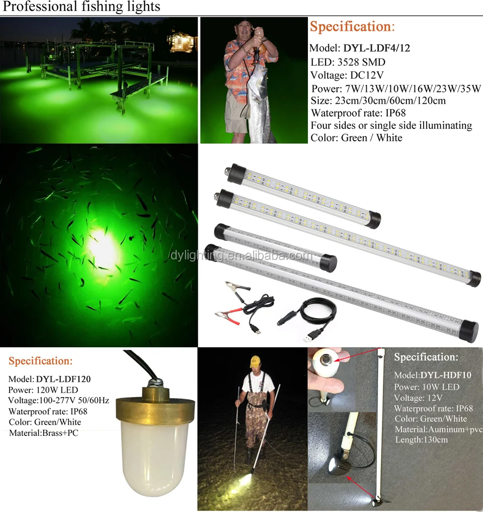 12v Led Underwater Fishing Light Flounder Fishing Led Light For Night