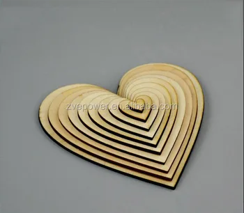 heart shaped wood chips