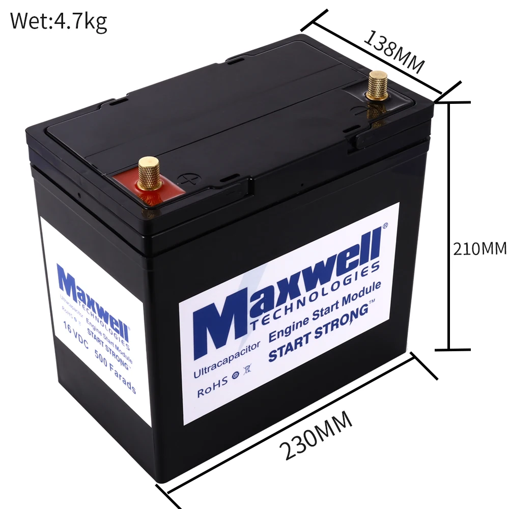 Maxwell 16Volts 500Farad Super Capacitor Battery 12v Graphene car Audio Amplifier ultracapacitor Automotive Battery Cases